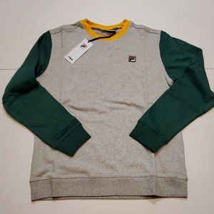 NWT Fila Men's Gray Adezero Crewneck Pullover Sweatshirt Medium New With Tags